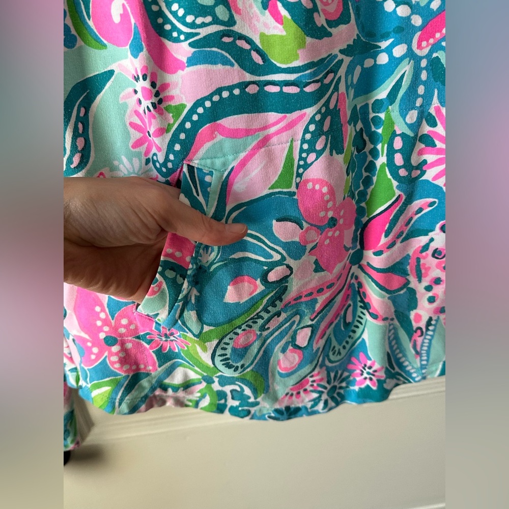 Lilly Pulitzer Floral Quarter-Zip Pullover - Picture 4 of 9